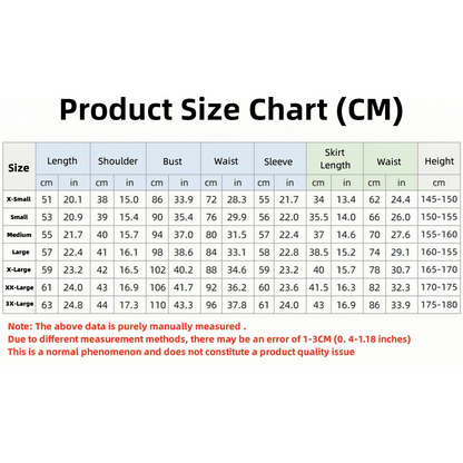 KAngel cosplay sailor JK costume size chart