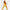 blonde model wear yellow blood tracksuit cos hold bloody samurai sword
