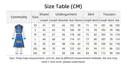 H×H Kurapika cosplay costume size chart