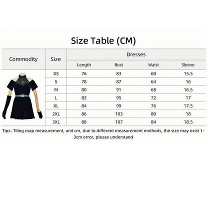 alien stage mizi cosplay blue dress size table in cm