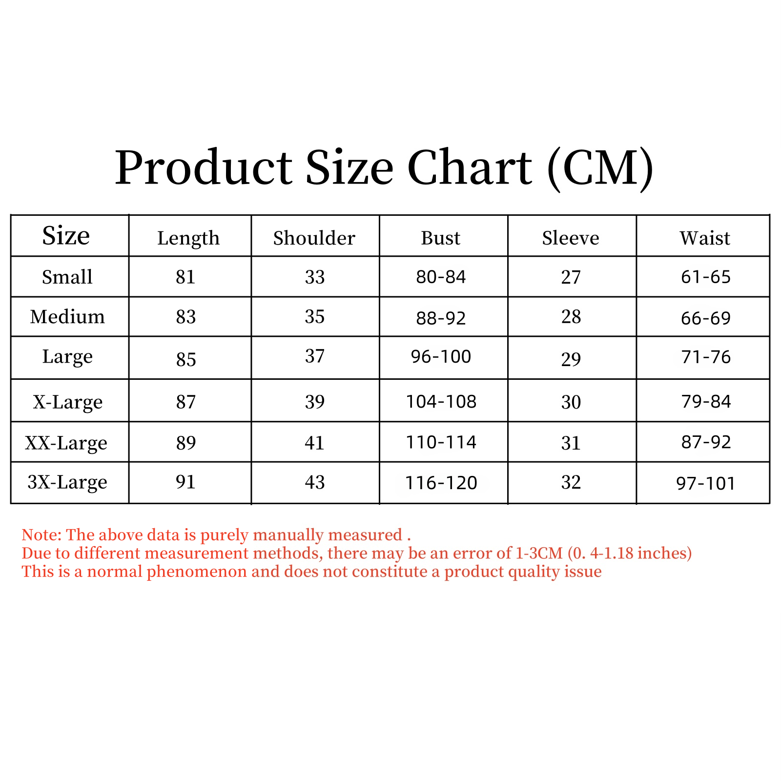 Madoka Magica cosplay dress size chart