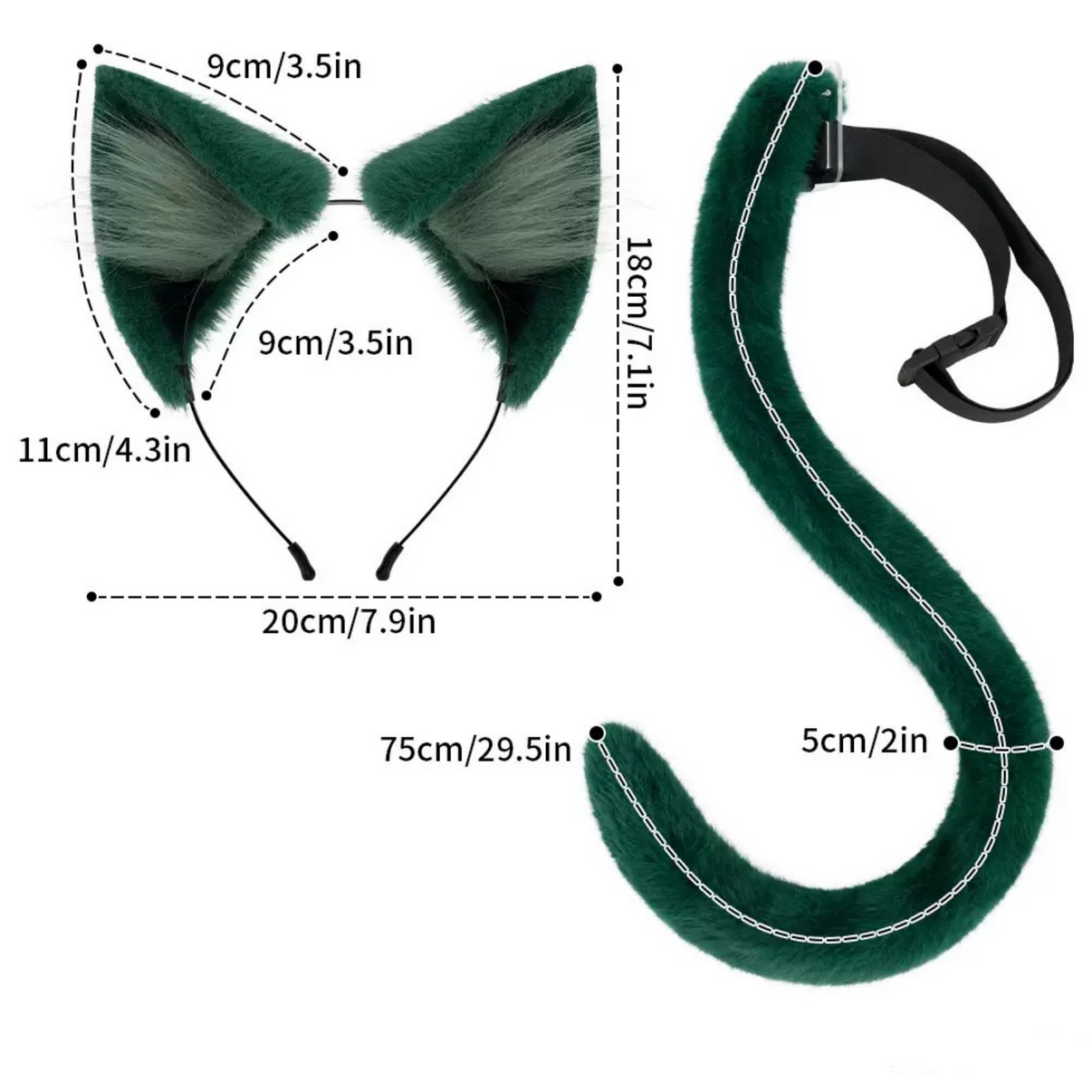 maomao cat ears tail size measurement the apothecary diaries cosplay prop