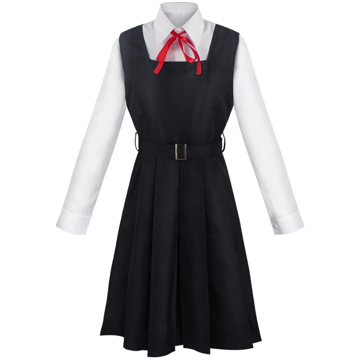 mitaka asa chainsaw man cosplay costume black pinafore dress school uniform outfit