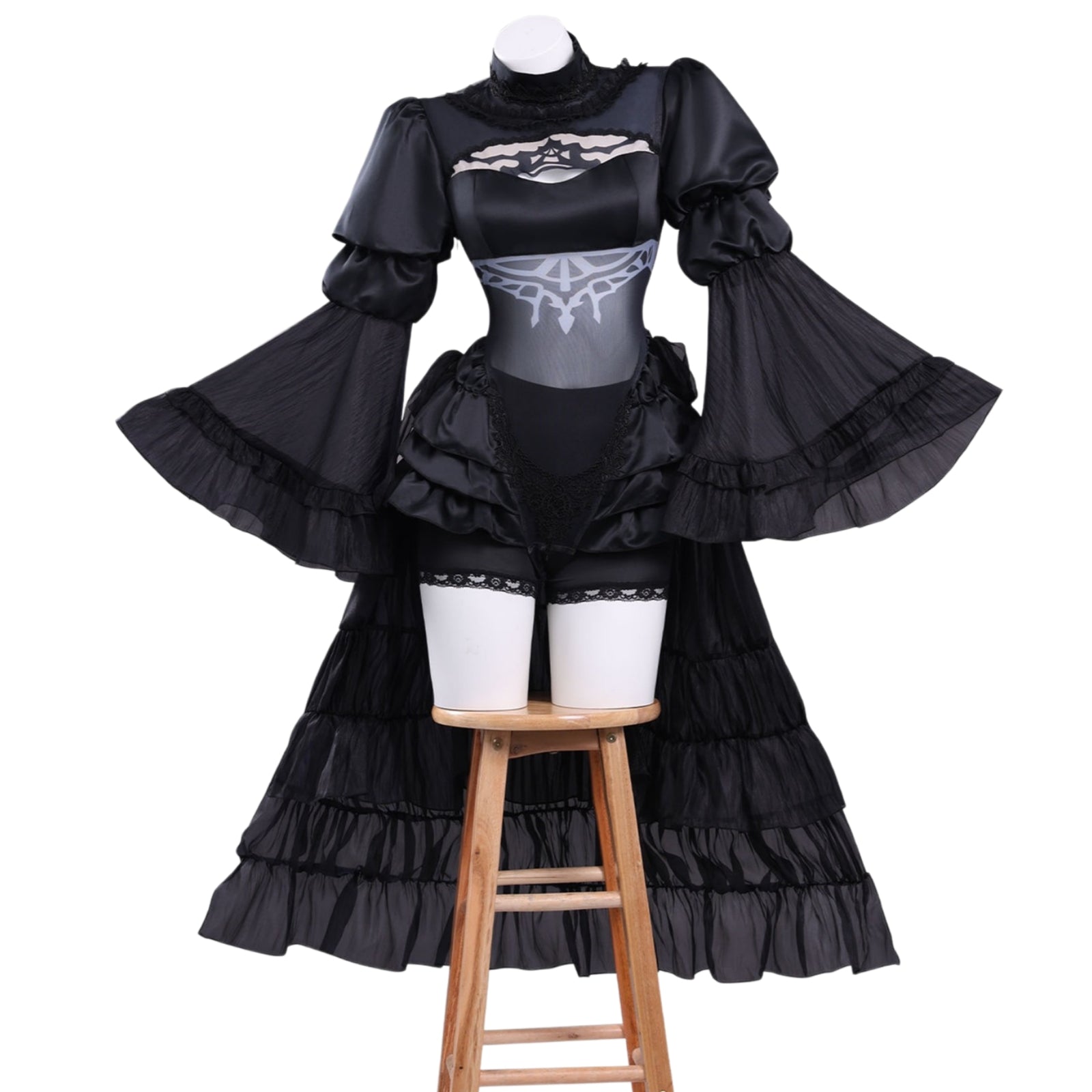 nier automata 2b cosplay costume full outfit front mannequin shot