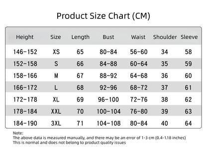 nier 2b cosplay costume size chart measurement cm xs to 3xl