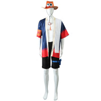 portgas d ace full cosplay outfit mannequin front display one piece