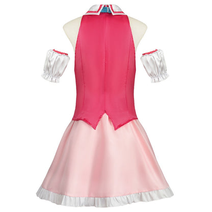 hoshino ai anime cosplay pink uniform back satin design