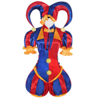 digital circus pomni red blue jester outfit mannequin front view