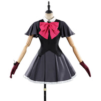 full body shot of mannequin displaying the complete ruby hoshino idol stage costume