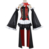 krul tepes vampire queen black red cosplay costume mannequin front view