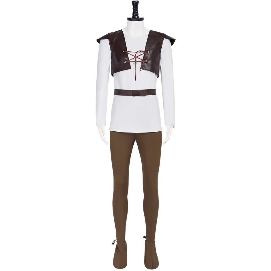 mannequin full front view wearing complete shrek cosplay outfit