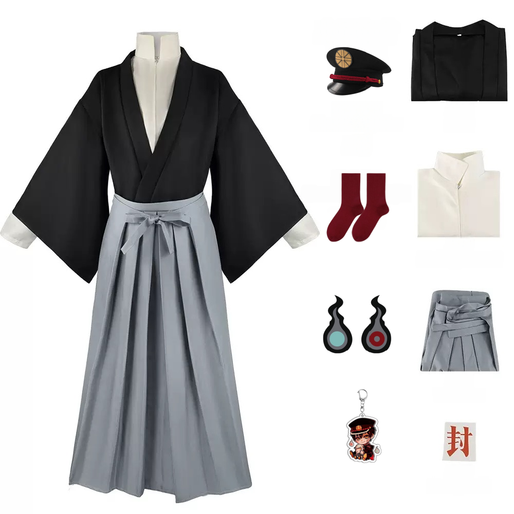 Tsukasa Yugi cosplay costume full set accessories flat lay