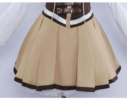 anime madoka magica tomoe mami cosplay pleated skirt close up