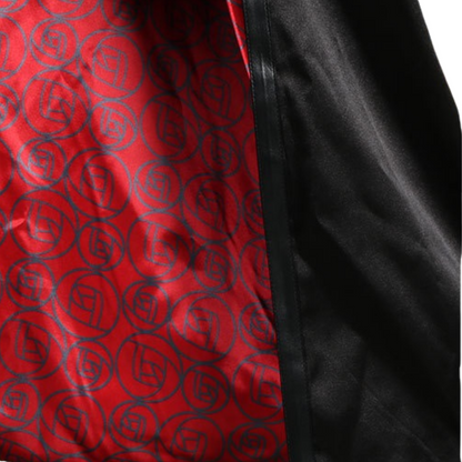 spy x family yor cosplay dress red logo pattern inner fabric texture
