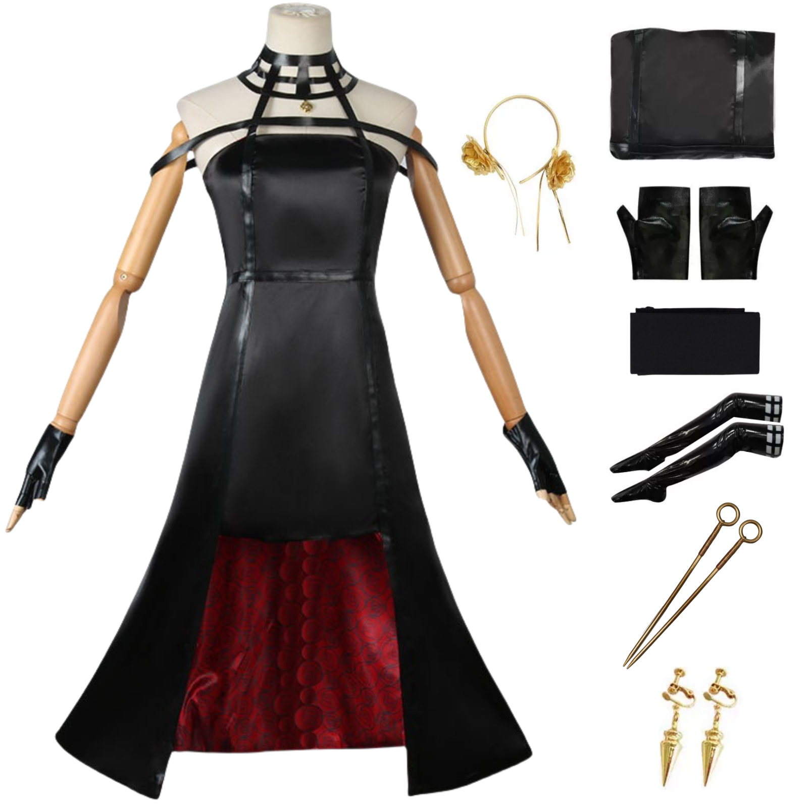 spy family yor forger full cosplay dress accessory bundle