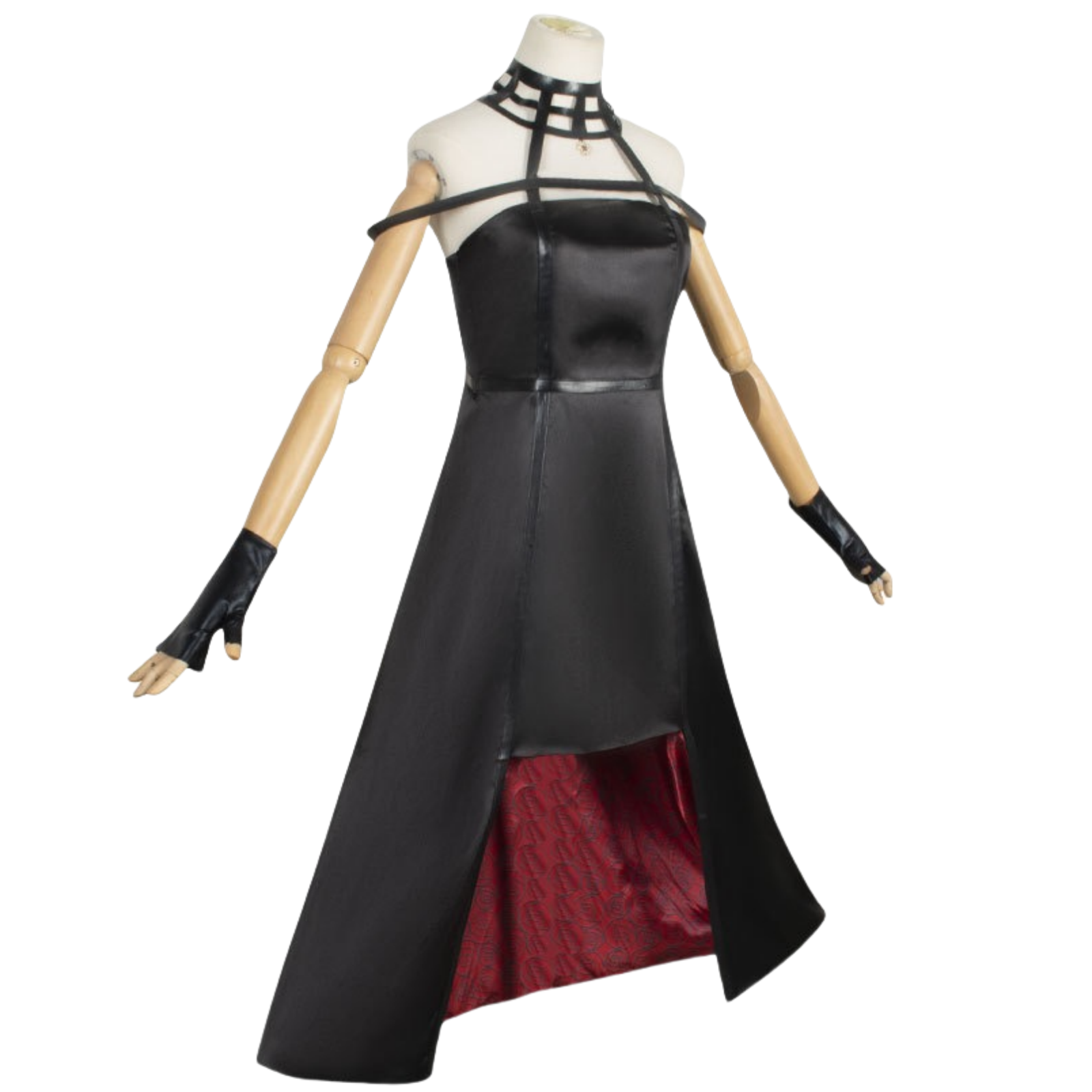 spy family yor assassin formal black slit dress side fit showcase