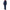 side view of yuji itadori navy blue cosplay costume with red hood